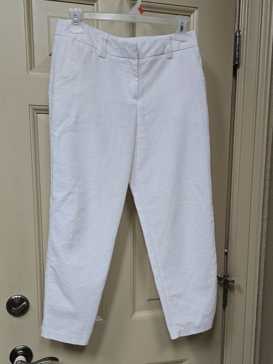 Byline Pants - Classic White Cropped Trousers